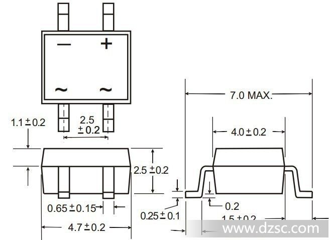 6s8s10s整流桥6f8f10f薄型小方桥