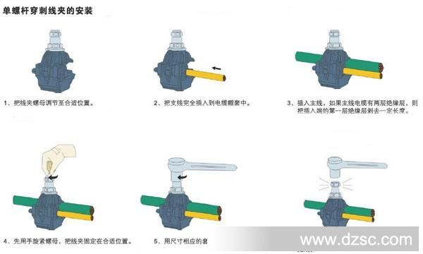 专业生产 绝缘穿刺线夹,电线连接器,连接器 1kv穿刺线