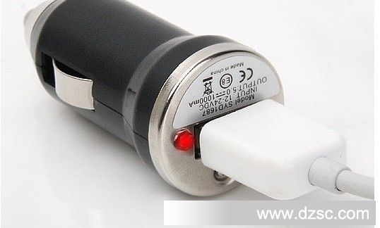 工厂批发USB迷你车载充电器 手机充电器 子弹
