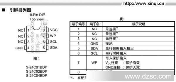 s24c04bcmos2线串行eeprom存储器2kb日本精工