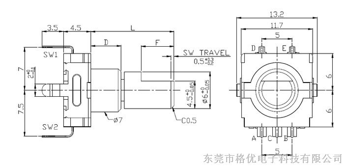 ec11编码器_旋转编码器_维库电子市场网