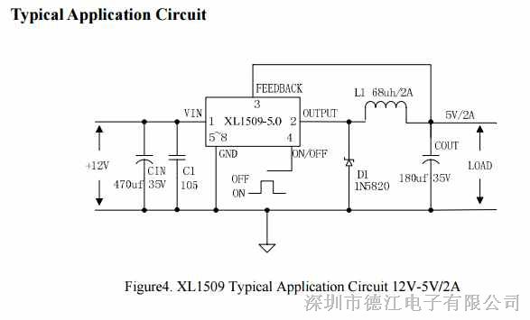 xl1509 5w 降压型直流电源变换器ic