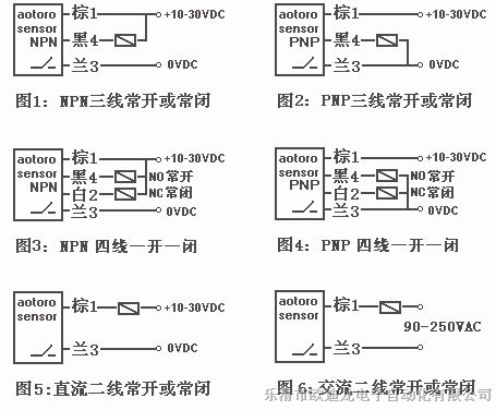 pf80-3 pf80-4 pf80-5k pf80-5b pf80-6k pf80-6b 接线图: 接近开关分