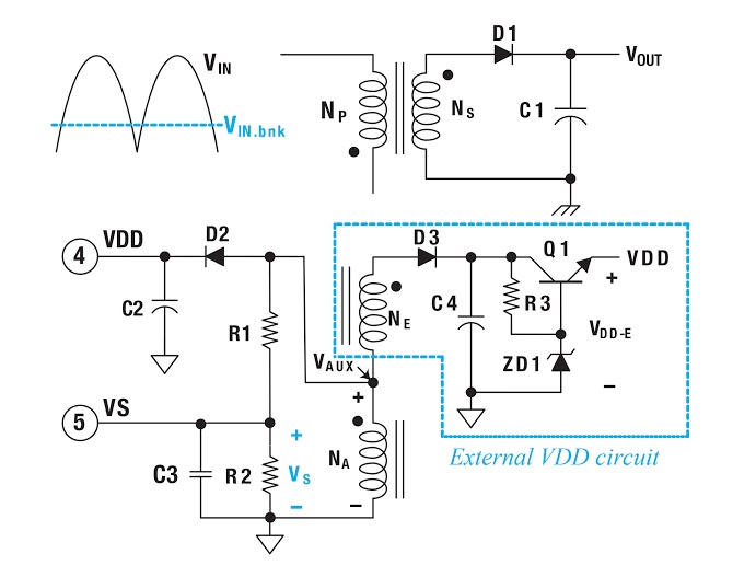 图 3. 实现较宽输出电压范围的 VS 电路