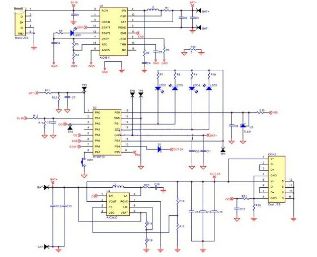 移动电源电路设计图