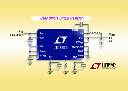 Linear - 具可调轨至轨输出和导线压降补偿的60V、40A 同步降压型稳压器