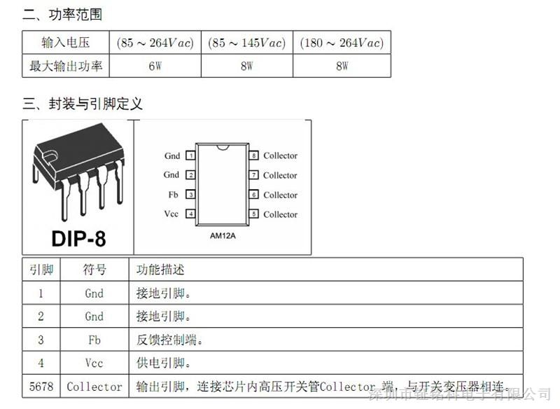 电源芯片12a参数图片