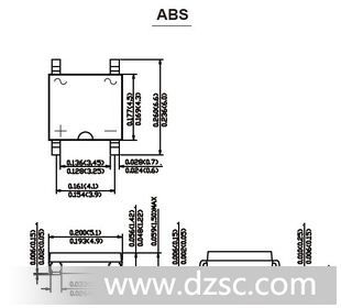 供应*桥堆 ABS2 0.8A/200V贴片二*管