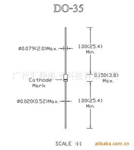 供应0.5W 稳压二*管 BZX55C5V1