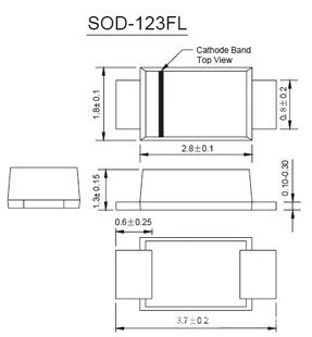 供应整流DSR1B贴片二*管GS1001FL