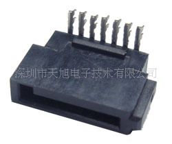 SATA 7P  铆线 线端 90度 下折