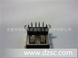 usb连接器商 usb af 90度加高有卷边铜壳黑色