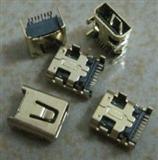MINI U* ，SMT贴片插座头连接器，迷你U*，外壳铜，镀金2.0/3.0
