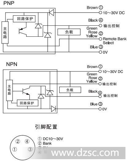 色标传感器FC-18N接线图