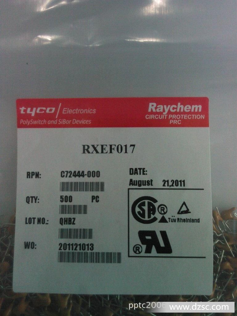 RAYCHEM/TYCO 自恢复保险丝 RXEF017 60V0.17A供样