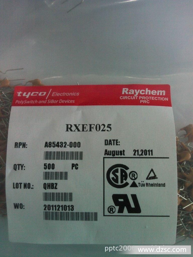 RAYCHEM/TYCO 自恢复保险丝 RXEF025 72V0.25A供样