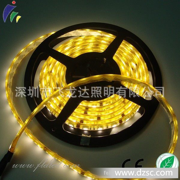 厂家生产3528黄色*水LED灯条   装饰灯条 黄光 3528 *水IP68