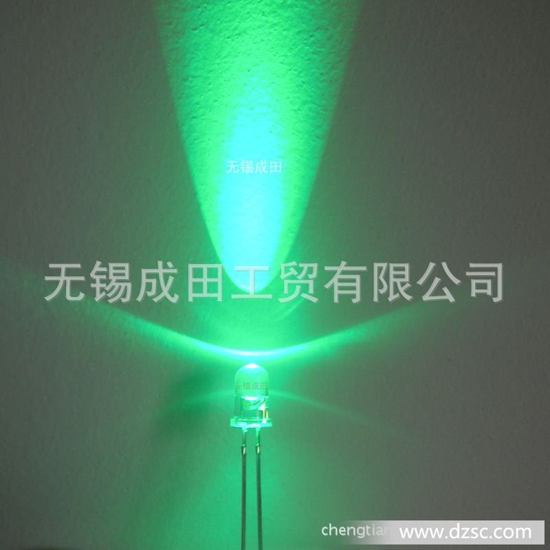 *亮F5绿光灯，5mm绿光LED灯珠，F5翠绿LED灯珠