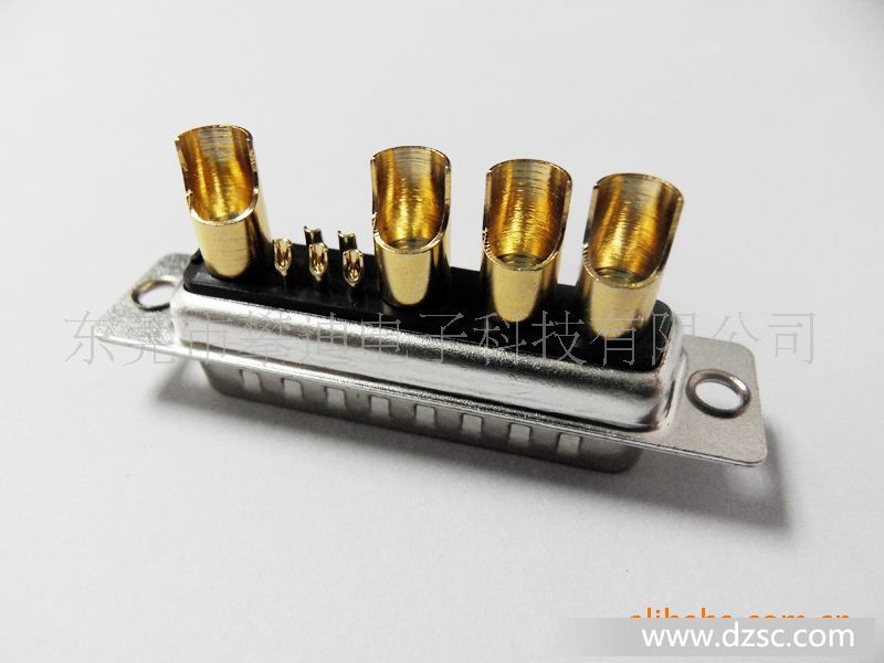 东莞D-SUB系列,2W2、3V3,9w4(5+4)大电流连接器,通讯同轴插头插座