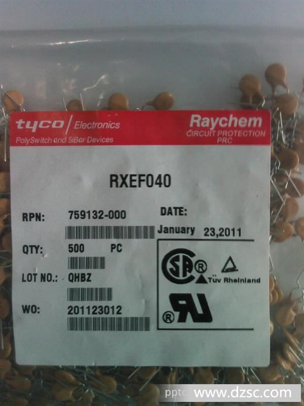 RAYCHEM/TYCO 自恢复保险丝 RXEF040 72V0.4A供样