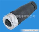 生产M12插头，M12圆形连接器-4针不带电缆直头