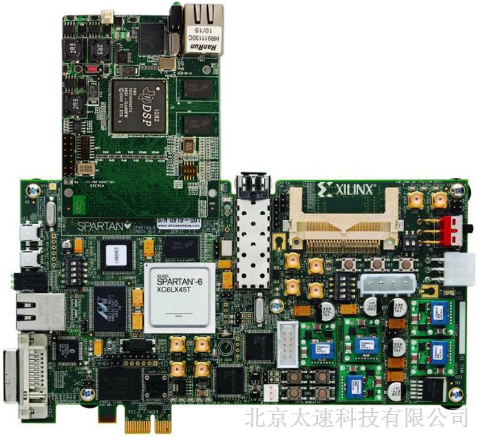 DSP TMS320C6455子卡模块与开发板Xilinx Spartan6 SP605组合使用