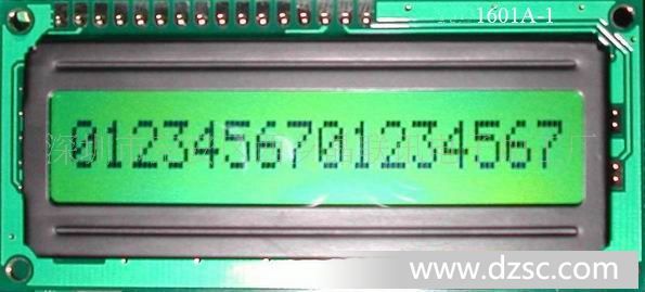 1601A,16字*1行LCD模块,液晶模组