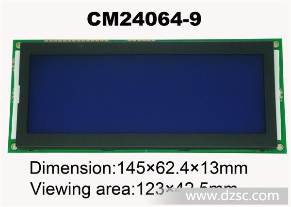 24064显示屏，24064液晶模块，外形尺寸146 × 62.5，LCD&LCM