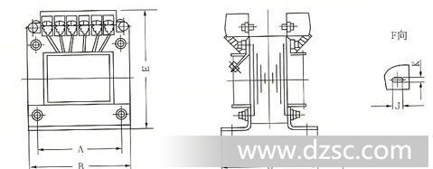 *K系列机床控制变压器的外型示意图