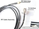 RF跳线1.5m，RF Cable  ,RP-SMA-M-N-M+RG58,SMA接头+转接线
