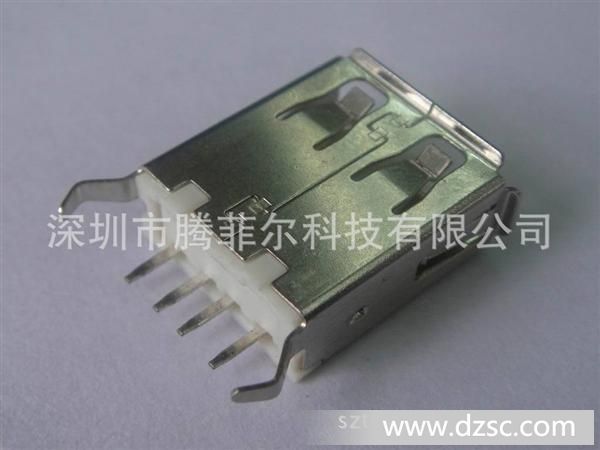 U*2.0 A母座180度U*2.0 A T*e Receptacle Single Dip