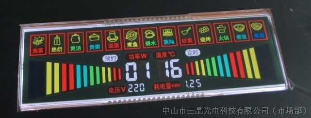 供应电磁炉假彩液晶屏，广东三晶ＬＣＤ厂家