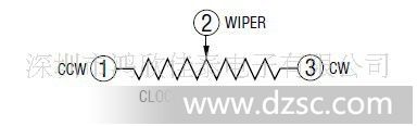 BOURNS电位器3296脚位