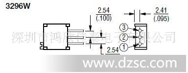 BOURNS电位器3296脚位