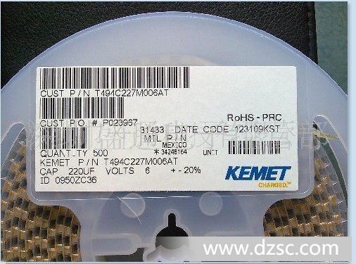 供应T494C227M006A 钽电解电容KEMET原装*
