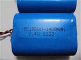 7.4V1400MAH18500电池组带保护板