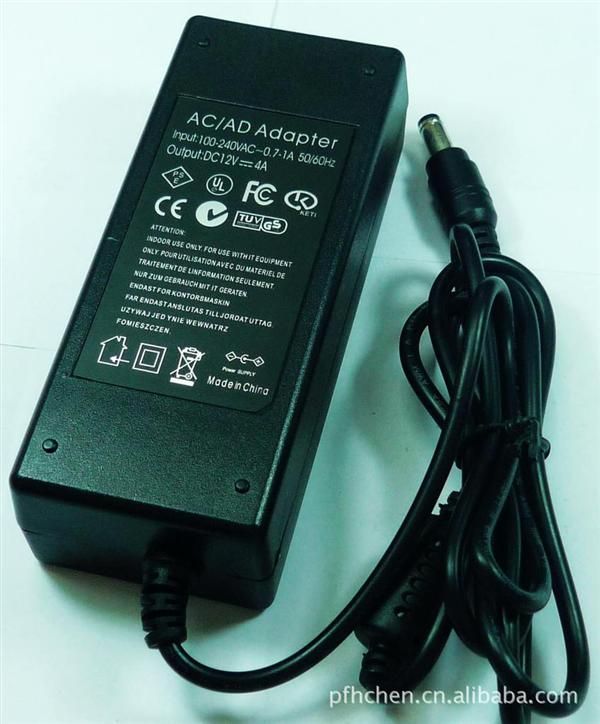 12V 4A,  48W，LED灯条（桌面式）大功率开关电源