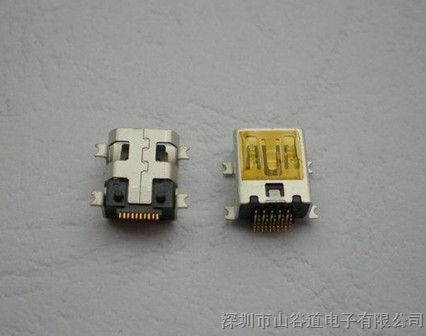 大量供应micro USB 10P连接器 端子镀金-深圳厂家直销