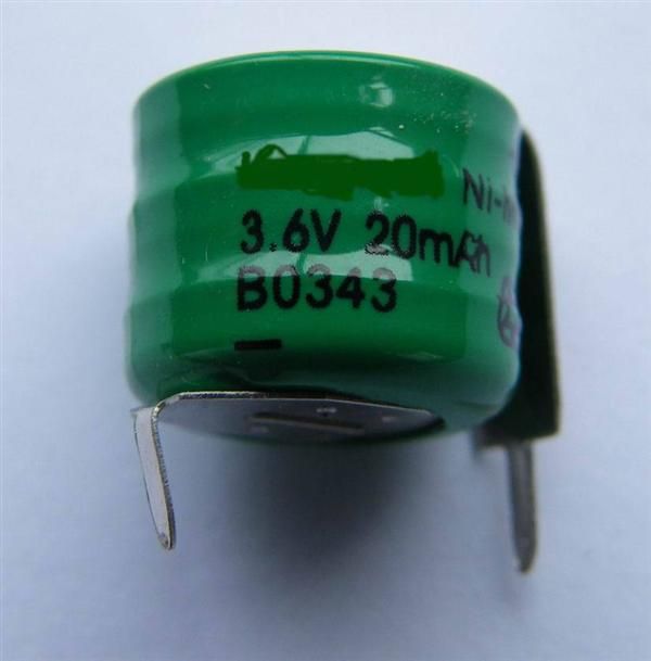 海盛*3.6V 20H扣式镍氢充电电池--3JN20HA(607505)