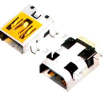 供应 usb母座 mini   usb插头插座usb mini-10P贴片 飞利浦