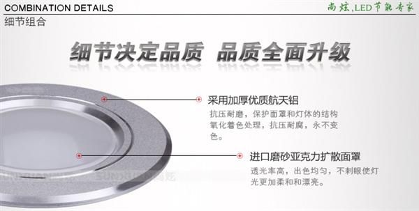 天花灯内部结构-芯片、驱动电源