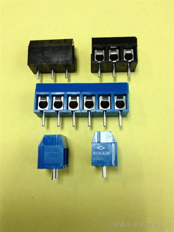 GX301-5.0-2P 3P可拼接 螺钉式 弹片式 PCB接线端子
