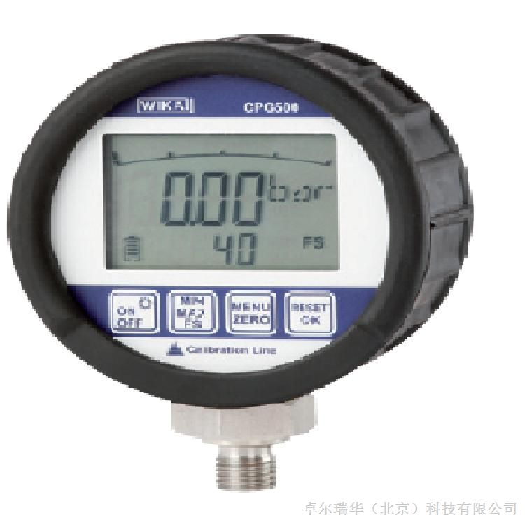供应WIKA CPG500 带橡胶保护套数字精密压力表 -1-1000bar 0.25