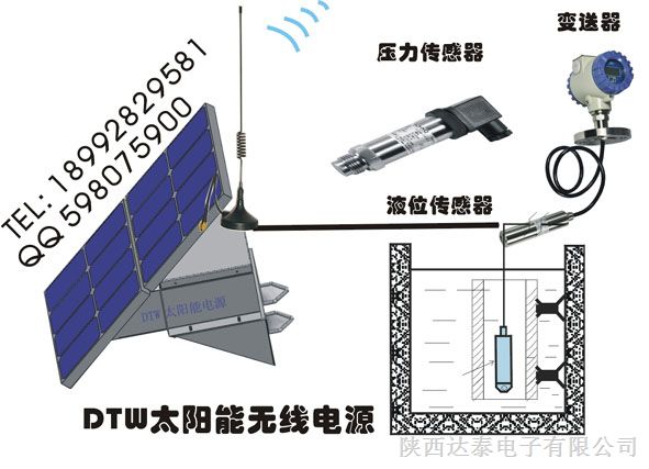 供应水池液位的无线太阳能控制