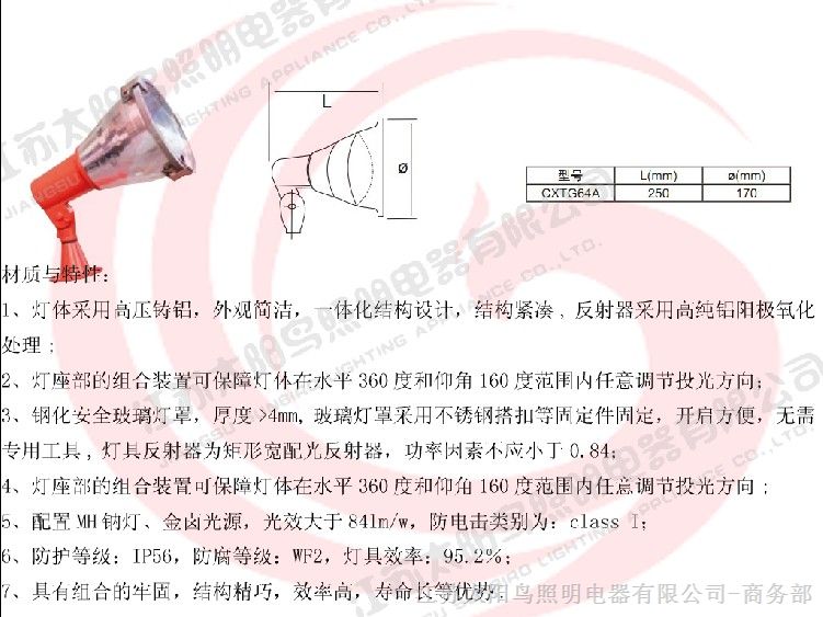 供应CXTG68投光灯 CXTG228投光灯