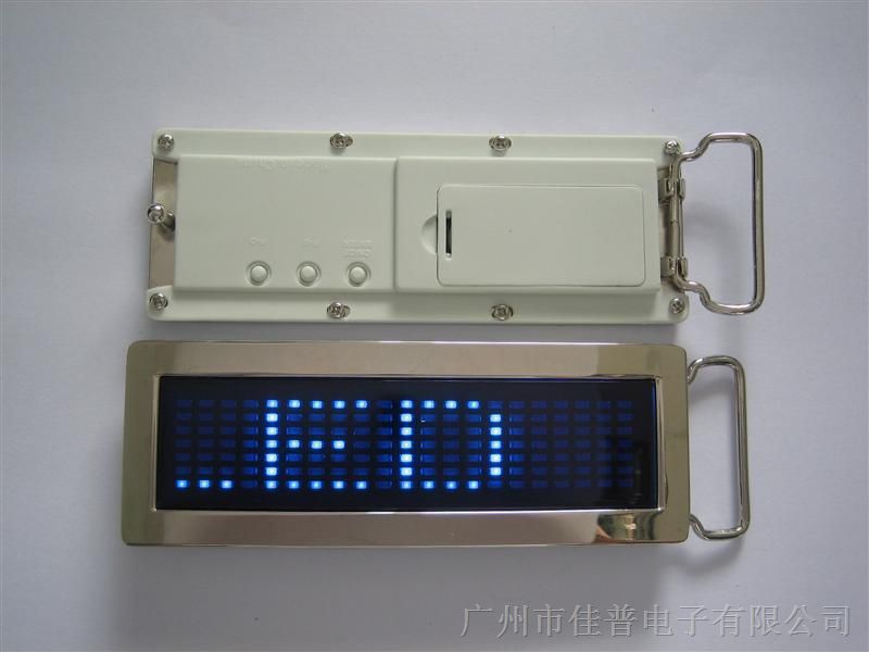 供应工厂直销LED发光英文皮带扣