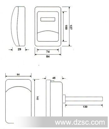 C7232二氧化碳传感器尺寸图