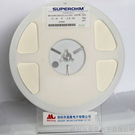 供应SUPEROHM高精密贴片电阻，0603D51.1K-50PPM高精密贴片电阻