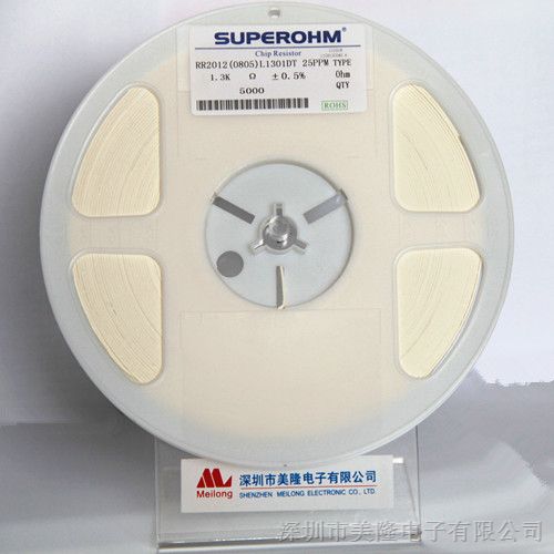 供应SUPEROHM高精密贴片电阻，0805D1.3K-25PPM薄膜贴片电阻