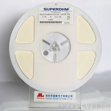 供应SUPEROHM高精密贴片电阻，0805D2.2K-25PPM低温漂贴片电阻